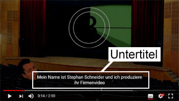 Untertitel im Imagefilm